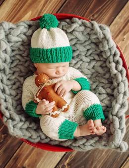 Чоловічок і шапочка для фотосесії немовлят